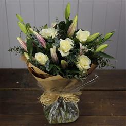 White Roses and Oriental Lilies